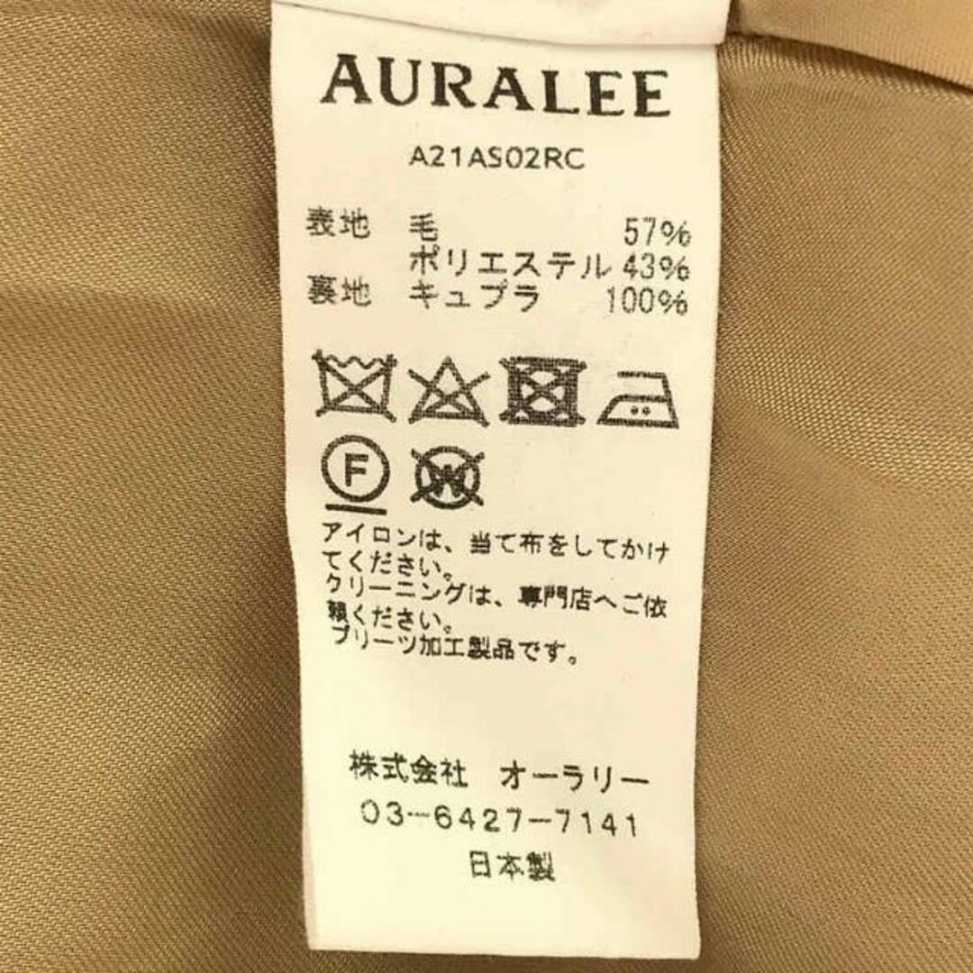 AURALEE(オーラリー)のAURALEE / オーラリー | 2021AW | WOOL RECYCLE POLYESTER SHEER CLOTH PLEATED SKIRT | 1 | イエロー | レディース レディースのスカート(ロングスカート)の商品写真