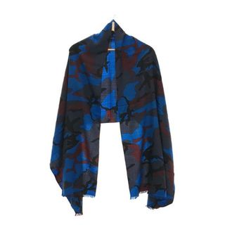 コーチ(COACH)の【美品】  COACH / コーチ | CAMO SCARF スカーフ | ネイビー(ストール/パシュミナ)