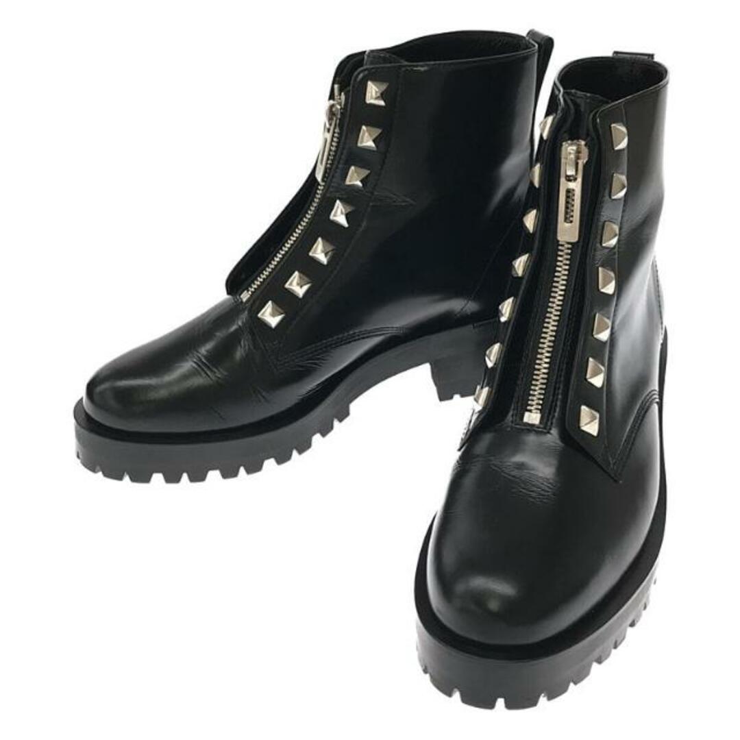 【美品】  HYSTERIC GLAMOUR / ヒステリックグラマー | PYRAMID STUD COMBAT ブーツ | 24 | ブラック | レディース