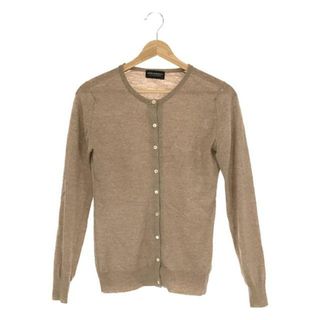 ジョンスメドレー(JOHN SMEDLEY)のJOHN SMEDLEY / ジョンスメドレー | メリノウール クルーネック ハイゲージ ニット カーディガン | S | ベージュ | レディース(カーディガン)