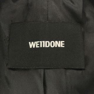 【美品】  WE11DONE / ウェルダン | ドロップショルダー ダブルブレスト コート | M | ダークグレー | メンズ