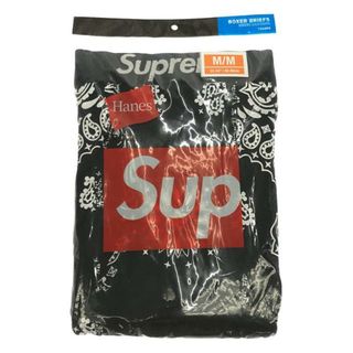 シュプリーム(Supreme)の【美品】  SUPREME / シュプリーム | 26_未開封 2セット Hanes Bandana Boxer Briefs (2pack) へインズ バンダナ ボクサーパンツ ブリーフ 2パック タグ・ステッカー付 | Medium | Black | メンズ(その他)