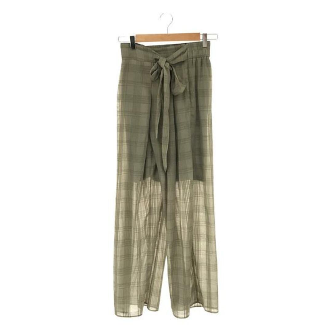 Ameri VINTAGE(アメリヴィンテージ)のAmeri VINTAGE / アメリヴィンテージ | TRANSPARENT CHECK PANTS パンツ | M | グリーン | レディース レディースのパンツ(その他)の商品写真