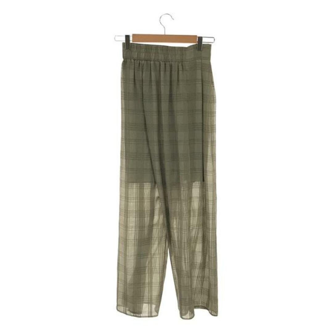 Ameri VINTAGE(アメリヴィンテージ)のAmeri VINTAGE / アメリヴィンテージ | TRANSPARENT CHECK PANTS パンツ | M | グリーン | レディース レディースのパンツ(その他)の商品写真