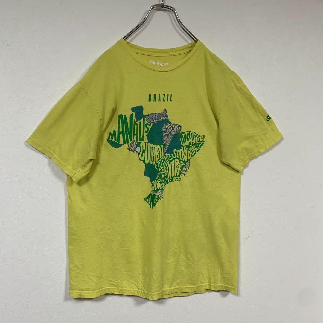 adidas(アディダス)のadidas半袖 Brazil プリントTシャツ Lサイズ メンズのトップス(Tシャツ/カットソー(半袖/袖なし))の商品写真