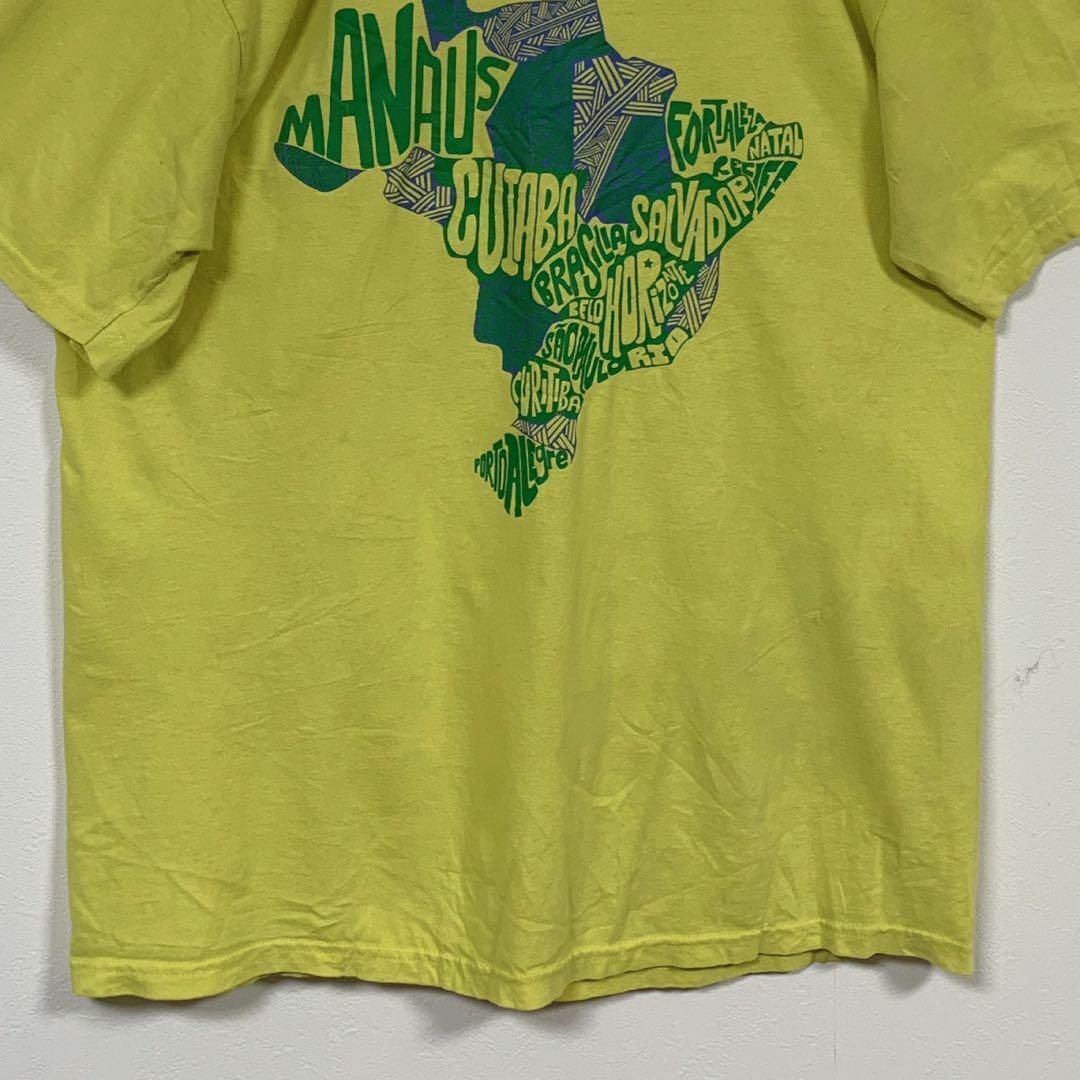 adidas(アディダス)のadidas半袖 Brazil プリントTシャツ Lサイズ メンズのトップス(Tシャツ/カットソー(半袖/袖なし))の商品写真