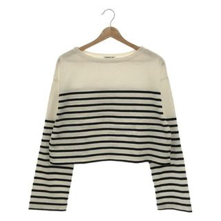 ドゥーズィエムクラス(DEUXIEME CLASSE)のDeuxieme Classe / ドゥーズィエムクラス | 2023SS | Cropped Stripe Tシャツ | F | ブラック | レディース(Tシャツ(長袖/七分))