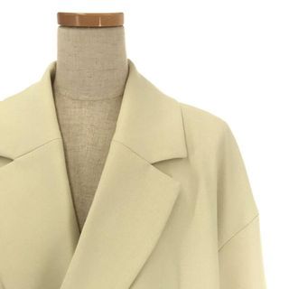 【美品】 ENFOLD / エンフォルド | ダブルクロス スリットオーバー コート | 36 | オフホワイト | レディース
