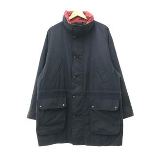 アクアスキュータム(AQUA SCUTUM)のAQUASCUTUM / アクアスキュータム | 推定1990s～ Vintage / ヴィンテージ Leisure バイカラー ナイロンジャケット フーディ ドローコード | L | ネイビー/ボルドー | メンズ(その他)