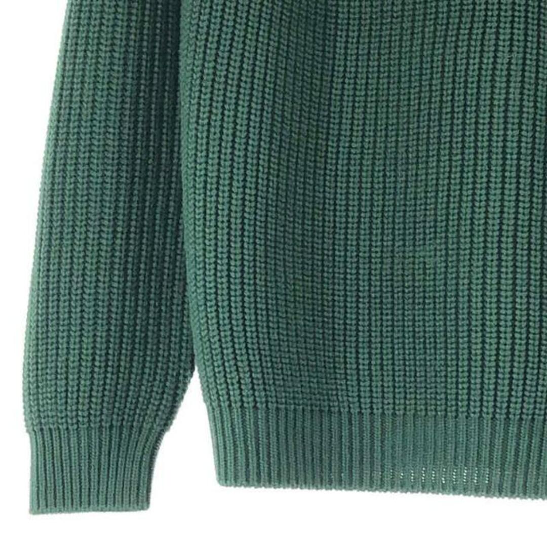 【美品】 BATONER / バトナ― | SIGNATURE CREW NECK シグネチャー クルーネック セーター ニット | 1 | グリーン | メンズ