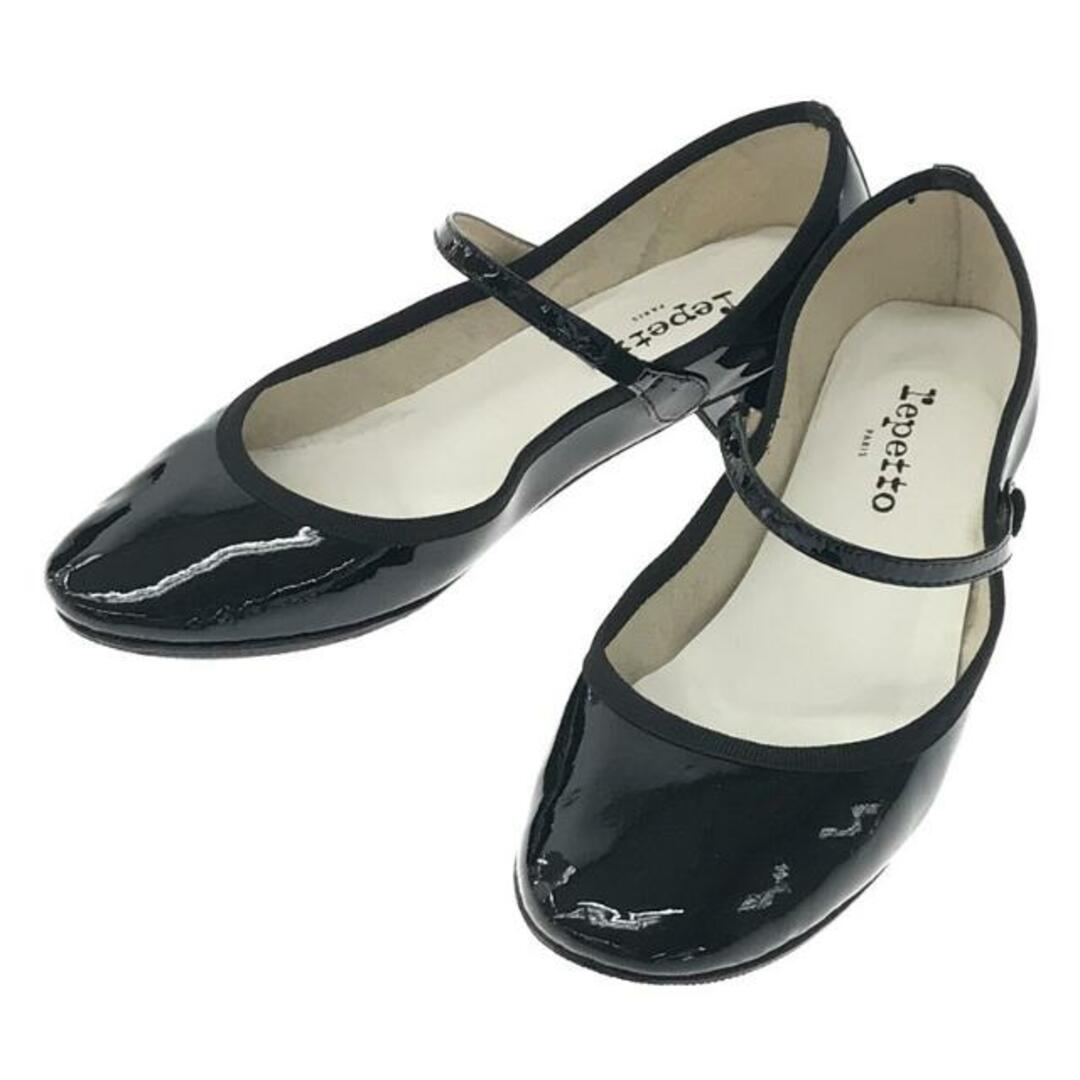 repetto(レペット)のrepetto / レペット | ROSE BALL ワンストラップ パテント パンプス | 40 | ブラック | レディース レディースの靴/シューズ(ハイヒール/パンプス)の商品写真