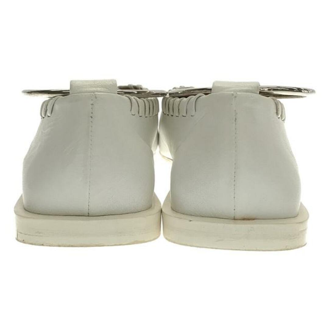 JIL SANDER / ジルサンダー | アンクレット バレエシューズ | 34 1/2 | ホワイト | レディース JIL SANDER / ジルサンダー | アンクレット バレエシューズ | 34 1/2 | ホワイト | レディース