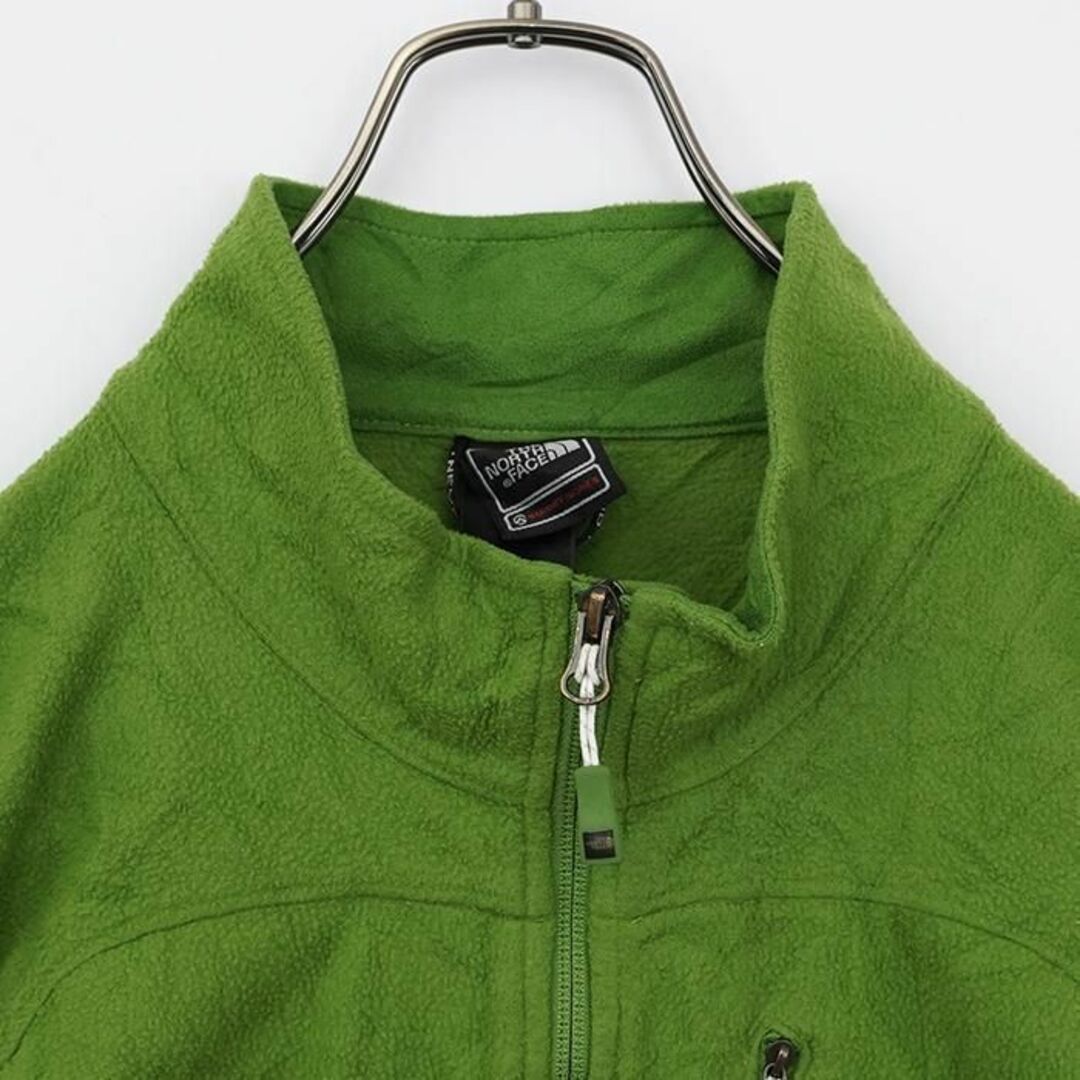 ノースフェイス ロゴ刺繍 フリースジャケット L グリーン 緑 サミットシリーズ
