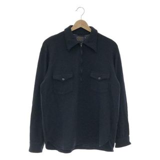 ペンドルトン(PENDLETON)のPENDLETON / ペンドルトン | 1960s | 60s VINTAGE ヴィンテージ ウール ハーフジップ プルオーバー シャツ | L | ネイビー | メンズ(Tシャツ/カットソー(七分/長袖))