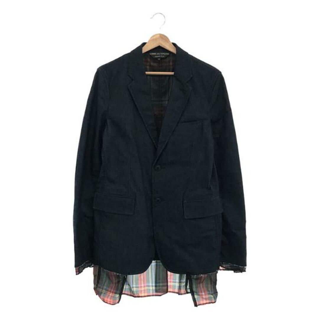 COMME des GARCONS HOMME PLUS / コムデギャルソンオムプリュス | 2014SS | Hatching 異素材 切替 ジャケット | M | ネイビー | メンズ | フリマアプリ ラクマ
