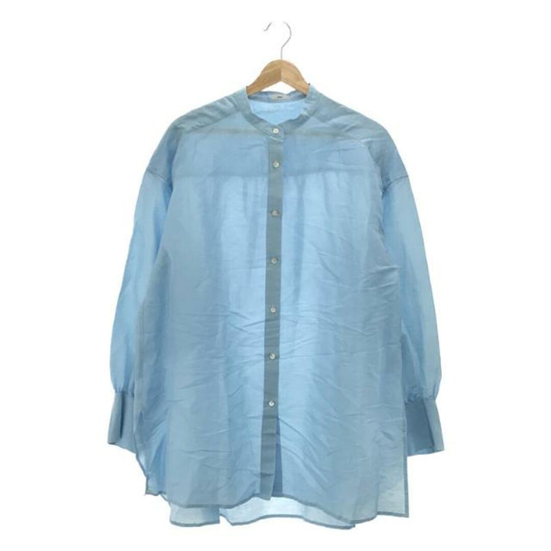 トップス【美品】  IENA / イエナ | 2022SS | ラミーリヨセルバックギャザーシャツ blue | 38 | サックスブルー | レディース