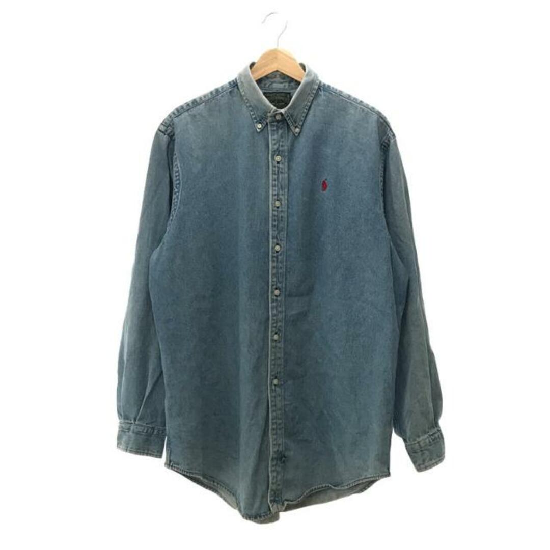 VINTAGE / ヴィンテージ | 1990s | 90s POLO COUNTRY / ポロカントリー デニム ボタンダウン シャツ | L | インディゴ | メンズ