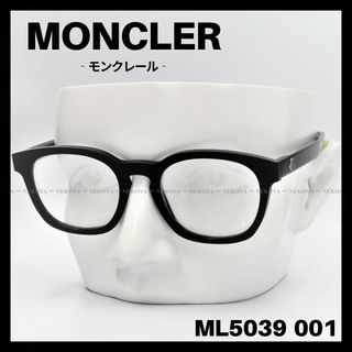 モンクレール(MONCLER)のMONCLER　ML5039 001　メガネ フレーム　ブラック　モンクレール(サングラス/メガネ)