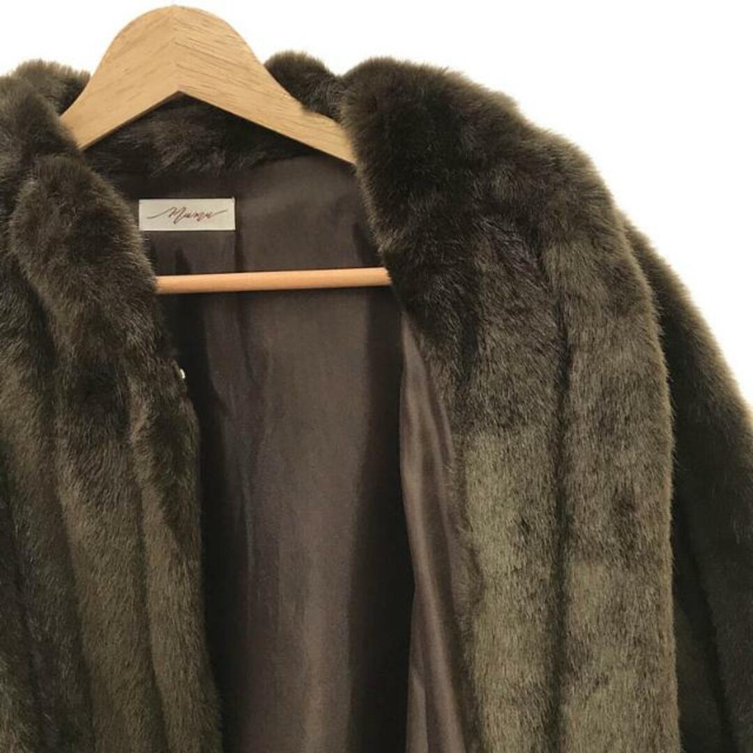 mamu online Flare bear coat ファーコート ブラウン