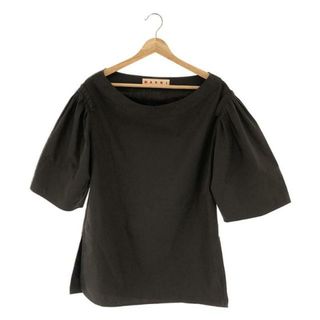 マルニ(Marni)のMARNI / マルニ | タックスリーブスリットプルオーバー | 38 | dark brown | レディース(Tシャツ(半袖/袖なし))