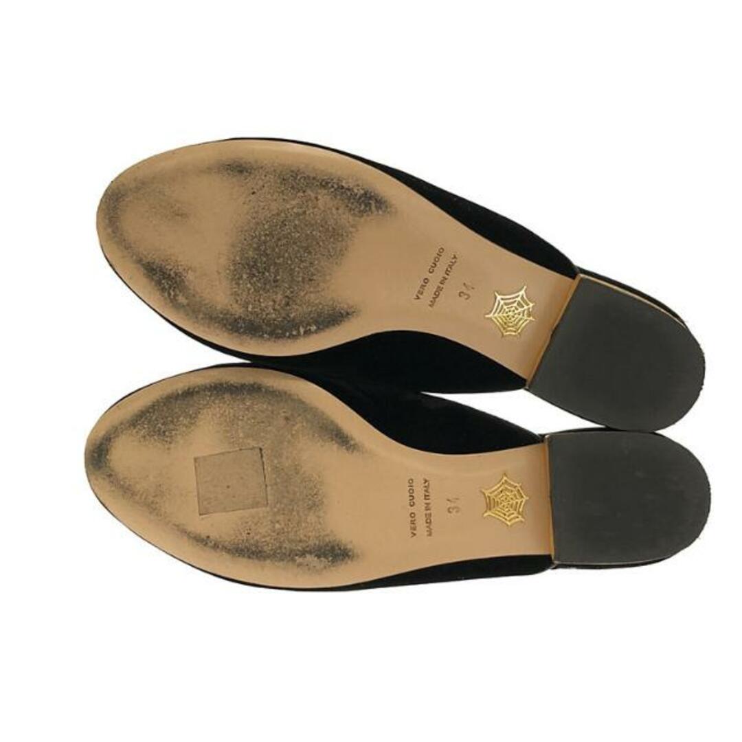 Charlotte Olympia / シャーロットオリンピア | Gold Velvet Kitty Flat Mules ミュール パンプス | 34 | Black | レディース レディースの靴/シューズ(サンダル)の商品写真