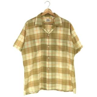 VINTAGE / ヴィンテージ古着 | 1960s | 60s～ ARROW チェック オープンカラー 半袖シャツ | L | ライトグリーン | メンズ(Tシャツ/カットソー(半袖/袖なし))