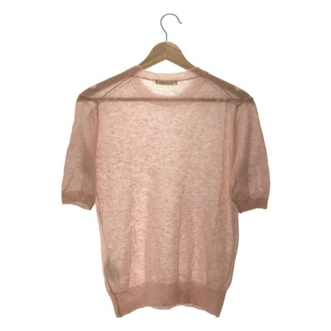 AURALEE(オーラリー)のAURALEE / オーラリー | 2023SS | KID MOHAIR SHEER KNIT TEE | 1 | ピンク | レディース レディースのトップス(ニット/セーター)の商品写真