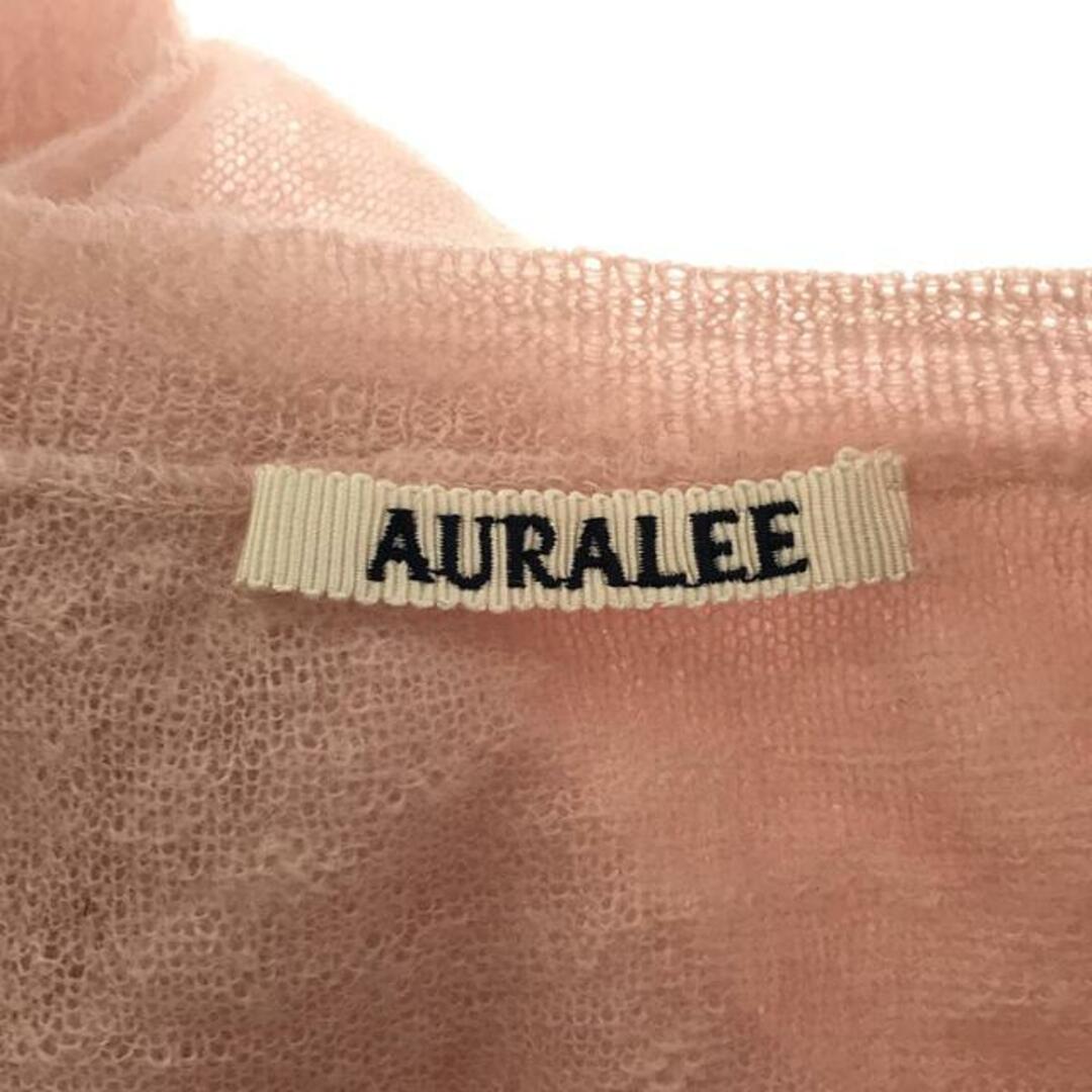 AURALEE(オーラリー)のAURALEE / オーラリー | 2023SS | KID MOHAIR SHEER KNIT TEE | 1 | ピンク | レディース レディースのトップス(ニット/セーター)の商品写真