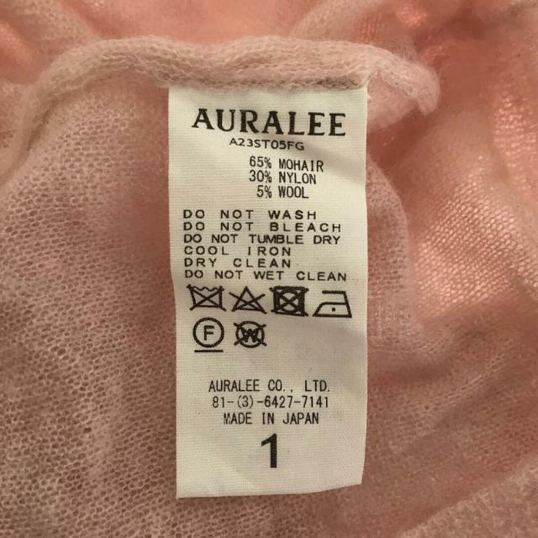 AURALEE(オーラリー)のAURALEE / オーラリー | 2023SS | KID MOHAIR SHEER KNIT TEE | 1 | ピンク | レディース レディースのトップス(ニット/セーター)の商品写真