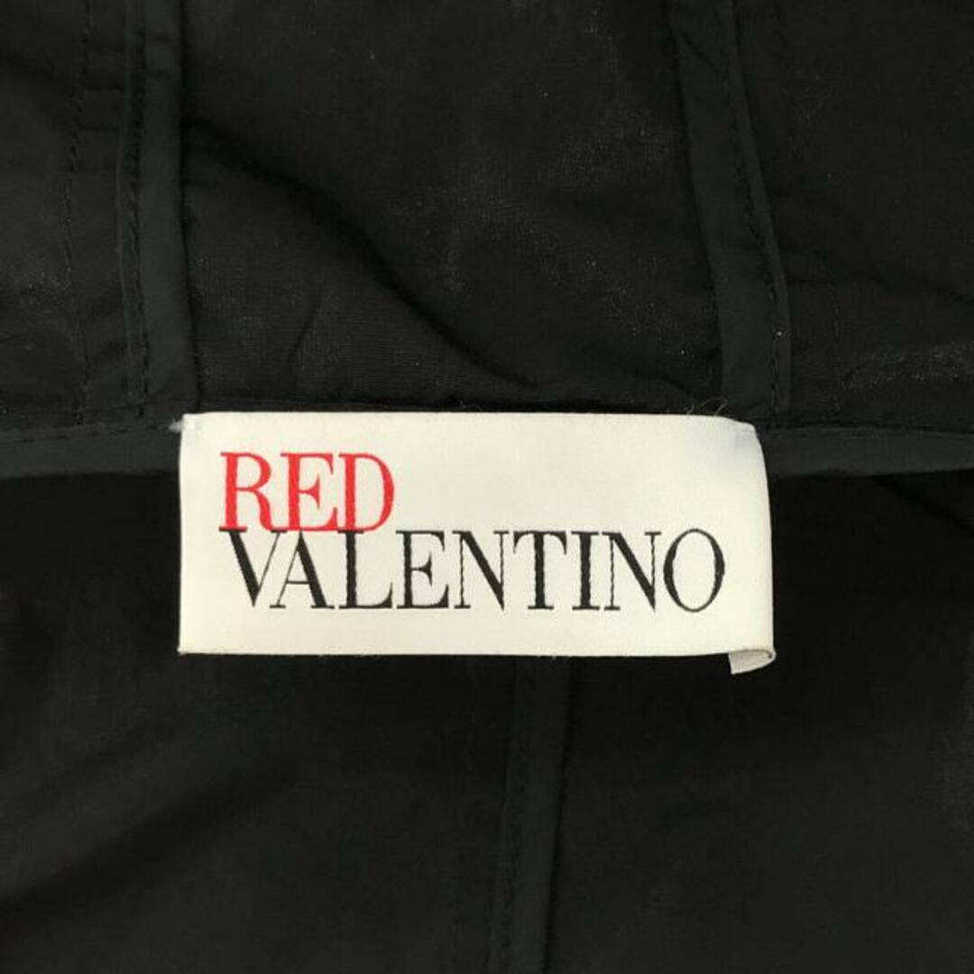 【新品】  RED VALENTINO / レッドヴァレンティノ | ギャザー 切替 フーデッドコート | 38 | ブラック | レディース