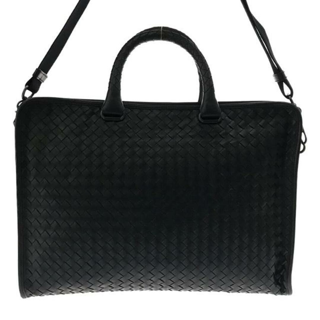 Bottega Veneta(ボッテガヴェネタ)のBOTTEGA VENETA / ボッテガヴェネタ | 2way イントレチャート ショルダー付き レザー ビジネス トートバッグ | ー | ブラック | メンズ メンズのバッグ(トートバッグ)の商品写真