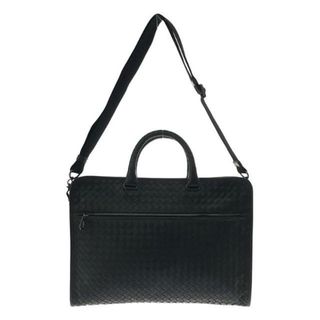 ボッテガヴェネタ(Bottega Veneta)のBOTTEGA VENETA / ボッテガヴェネタ | 2way イントレチャート ショルダー付き レザー ビジネス トートバッグ | ー | ブラック | メンズ(トートバッグ)