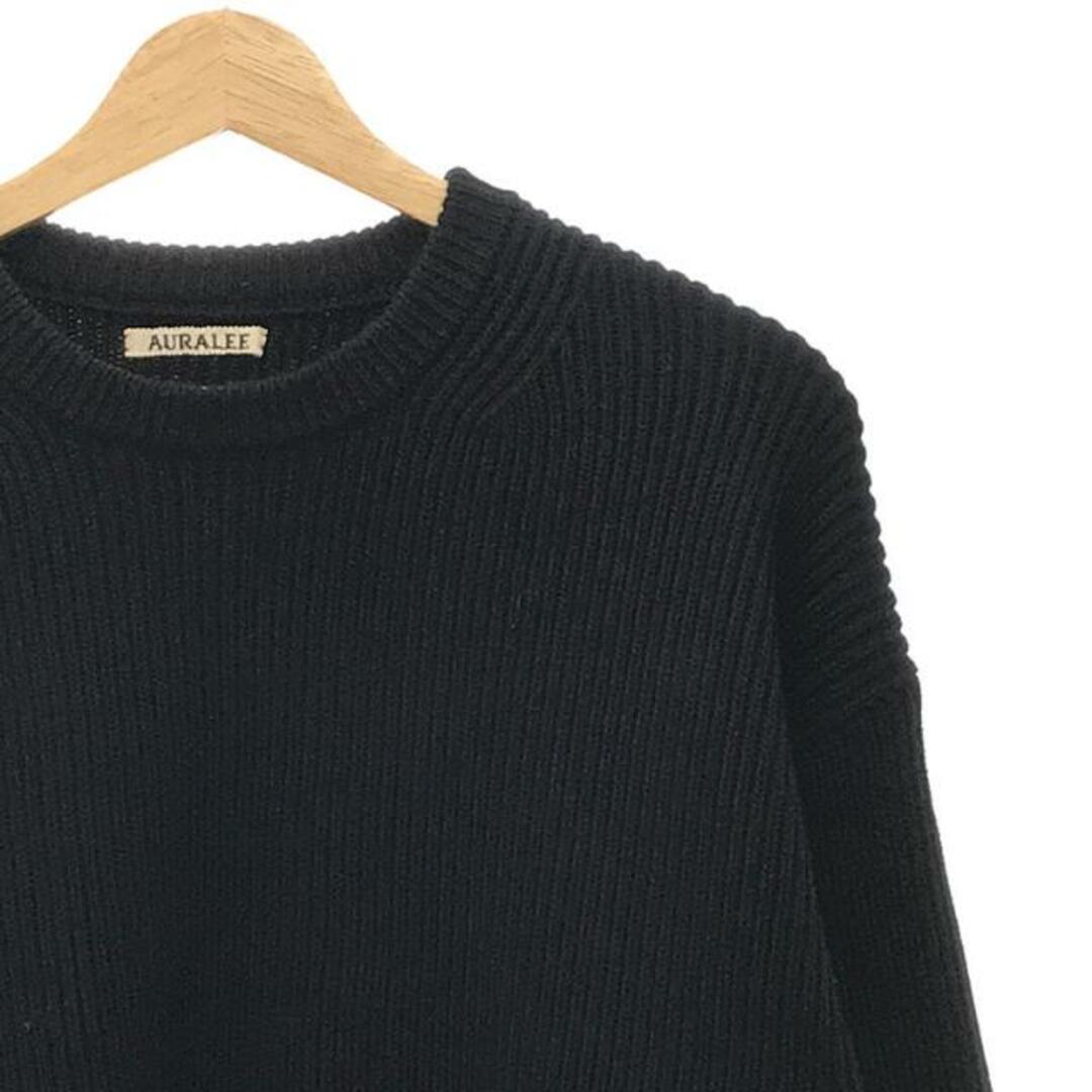 AURALEE / オーラリー | SUPER FINE WOOL RIB KNIT BIG P/O ニット | 4 | NAVY | メンズ 1