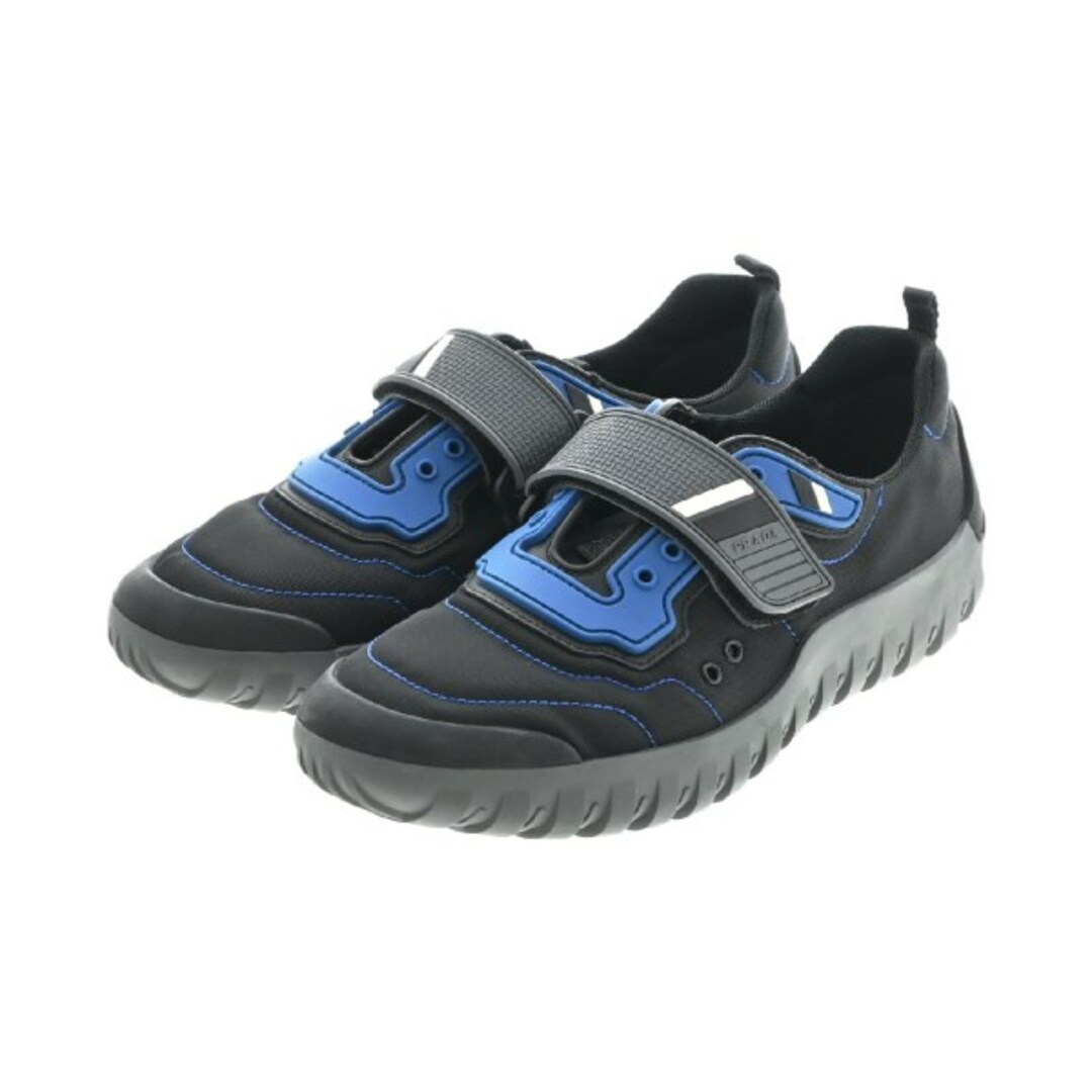 PRADA - PRADA プラダ スニーカー 5 1/2(25.5cm位) 黒x青 【古着