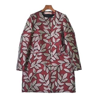 マルニ(Marni)のMARNI マルニ コート（その他） 38(S位) 赤xグレーx黒(総柄) 【古着】【中古】(その他)