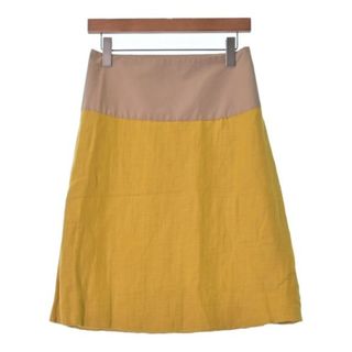 マルニ(Marni)のMARNI マルニ ひざ丈スカート 38(S位) 黄 【古着】【中古】(ひざ丈スカート)