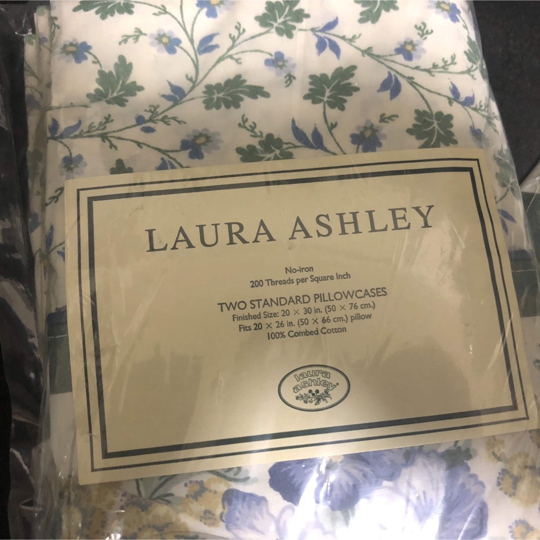ローラアシュレイ 枕カバー 2枚セット ブルー 寝具