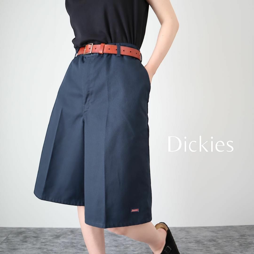 Dickies(ディッキーズ)の【ディッキーズ】90s ルーズ ワークショーツ ワイド ハーフパンツ 紺 W38 メンズのパンツ(ショートパンツ)の商品写真