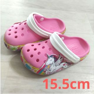 クロックス(crocs)の☆　crocs(クロックス)　光る　女の子向け　ユニコーン　ハート　スリッパ(スリッパ)