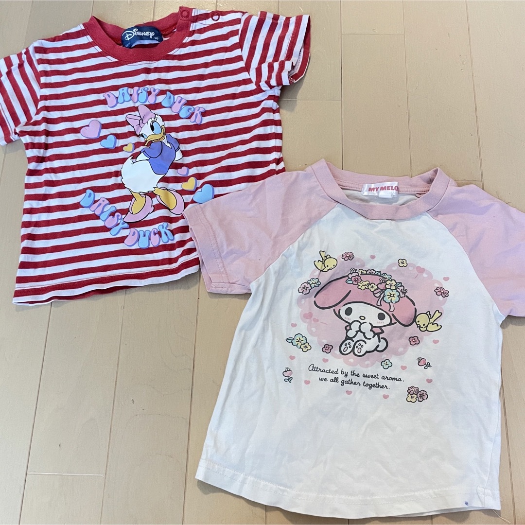 サンリオ(サンリオ)の90cm 100cm まとめうり 5枚セット　女の子 キッズ/ベビー/マタニティのキッズ服女の子用(90cm~)(Tシャツ/カットソー)の商品写真