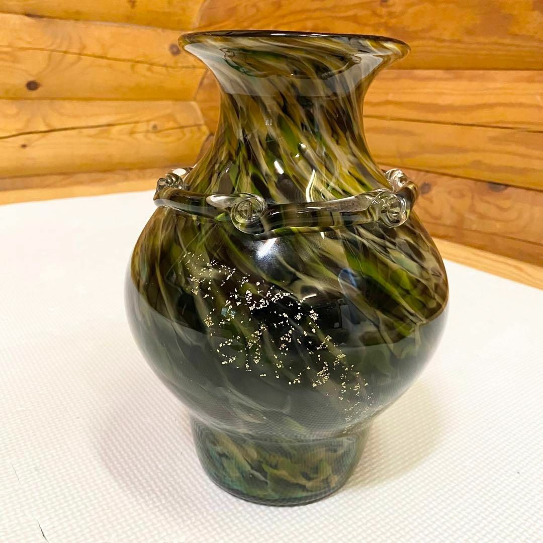 【美品】KAMEI GLASS カメイガラス フラワーベース 花瓶