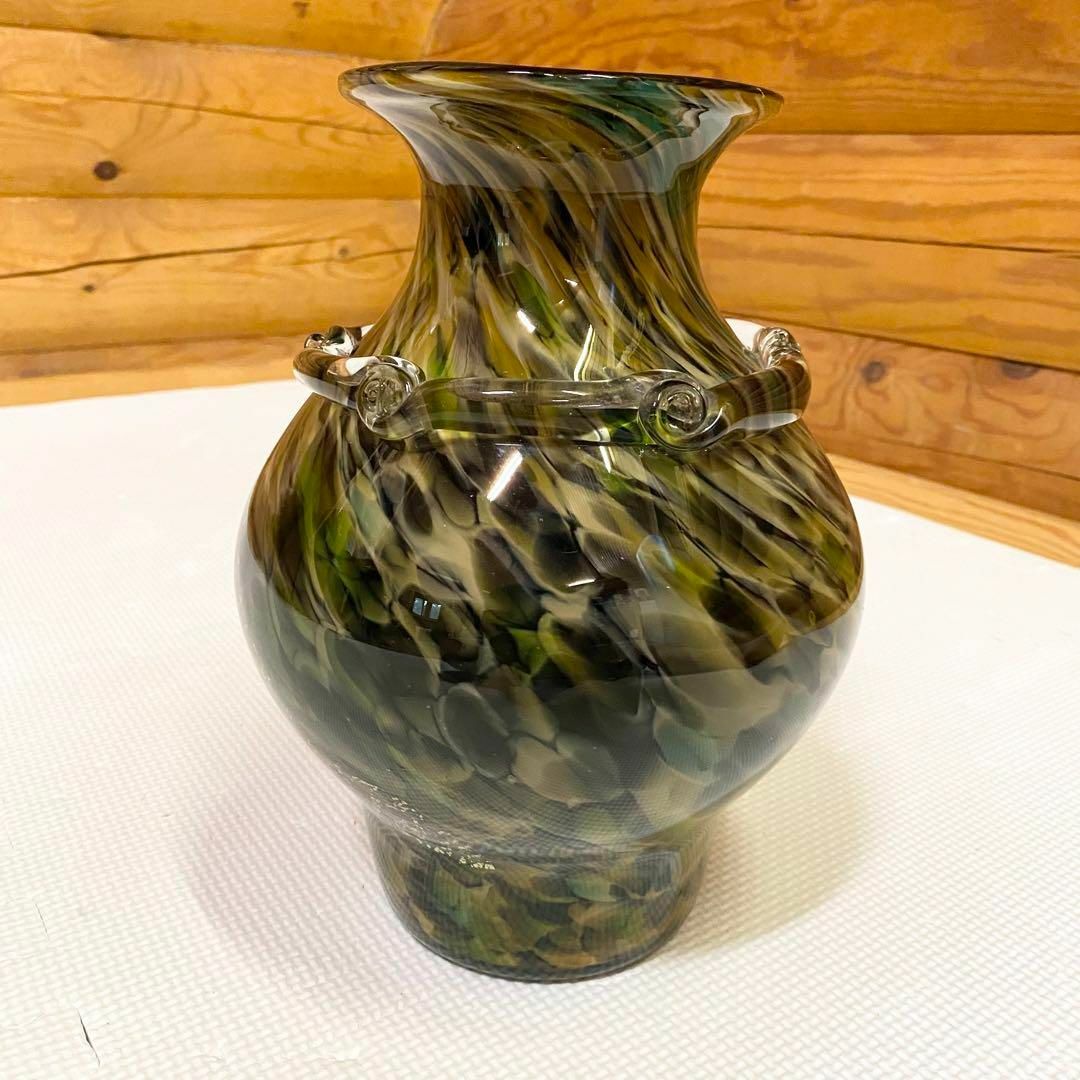 【美品】KAMEI GLASS カメイガラス フラワーベース 花瓶