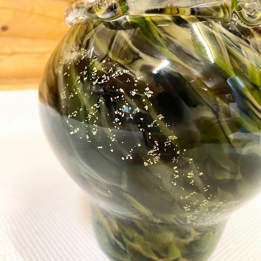 【美品】KAMEI GLASS カメイガラス フラワーベース 花瓶