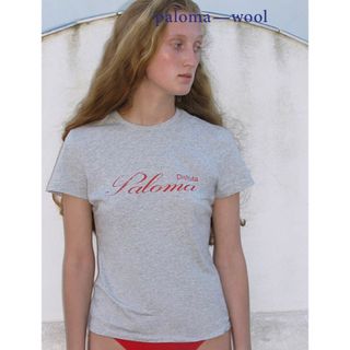 【新品未使用】Paloma wool ロゴ T  グレー　M(Tシャツ(半袖/袖なし))