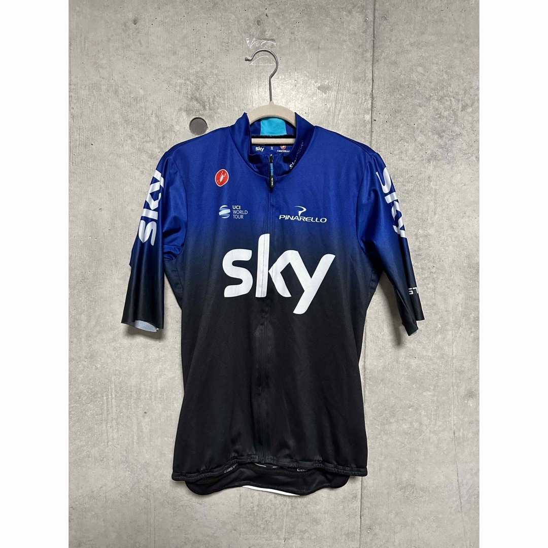 訳ありセール格安) カステリ Team Skyサイクルジャージ ビブショーツ