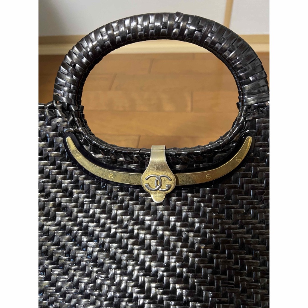 グレタ　greta ハンドバッグ　ブラック　カゴ レディースのバッグ(ハンドバッグ)の商品写真
