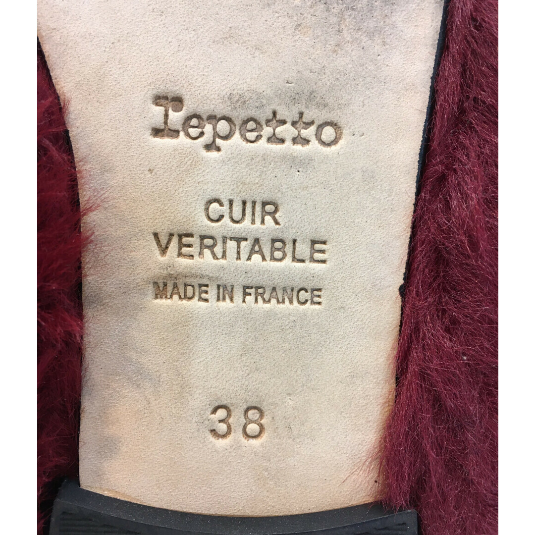 レペット repetto ファーフラットシューズ レディース 38