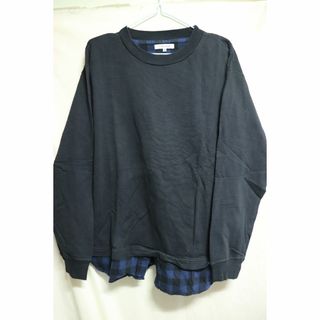 グローバルワーク(GLOBAL WORK)のプロフ必読グローバルワークフェイクレイヤードロングT/ブランドかわいい♪良品M(Tシャツ/カットソー(七分/長袖))