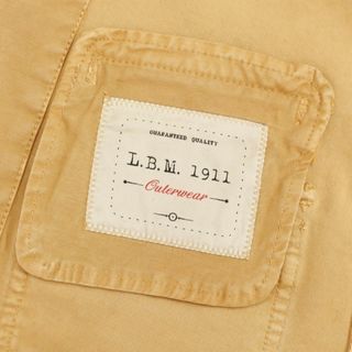 【新品】エルビーエム1911 L.B.M.1911 ストレッチコットン ワーク ベスト オレンジベージュ系【サイズ52】【メンズ】