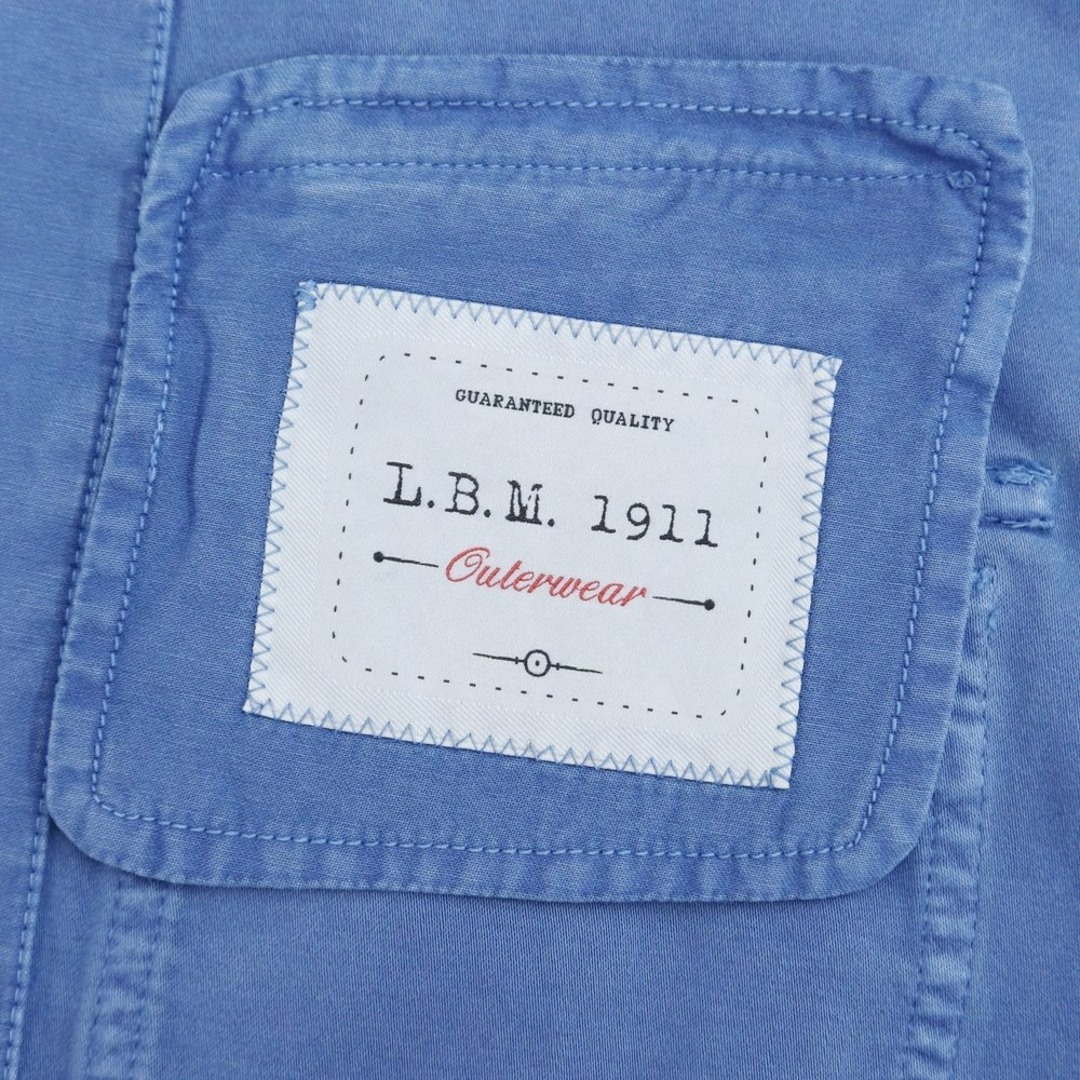 【新品】エルビーエム1911 L.B.M.1911 ストレッチコットン ワーク ベスト ブルー【サイズ46】【メンズ】